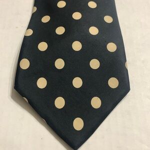 Black & Beige PolkaDot Silk tie … loomed in Italy